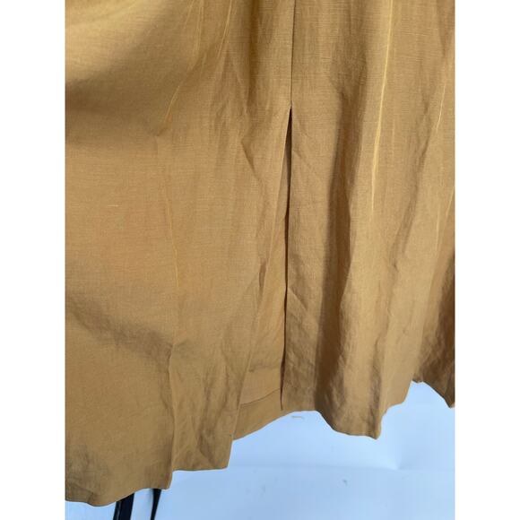 Madewell Linen Blend‎ Dolman-Sleeve Midi Dress Sz 0 Classic Minimalist Neutral - Picture 4 of 6